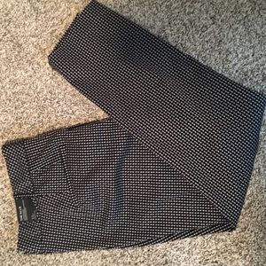 Straight-Leg B/W Check Pants